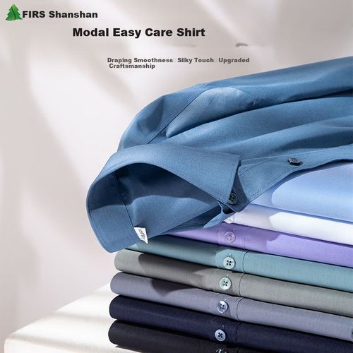 Camisa Firs Modal Azul Claro Para Hombre