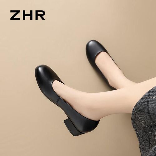 Zapatos Zhr Zeze De Cuero Tacón Grueso N
