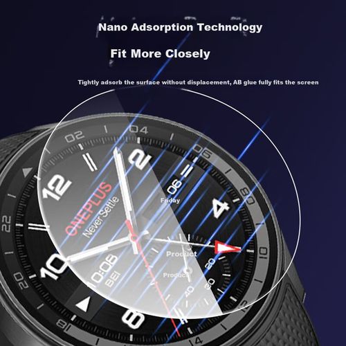 Protector de pantalla Smorss OnePlus Watch 2 Vidrio templado Negro