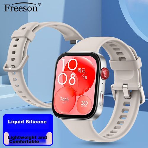 Correa para Huawei WATCH Fit3 Freeson Silicona Gris Blanco
