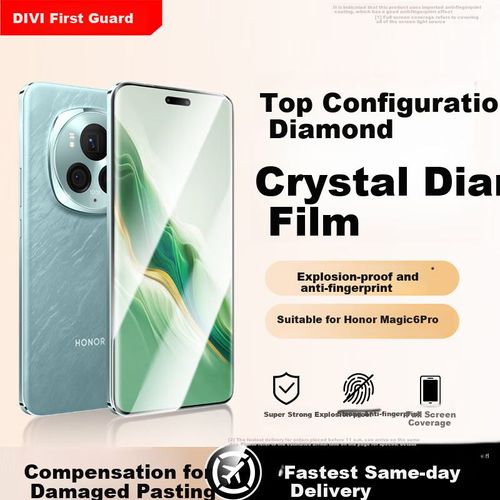 Vidrio templado DIVI Diamondoriginalfilm para Honor Magic 6 Pro Curvo Transparente