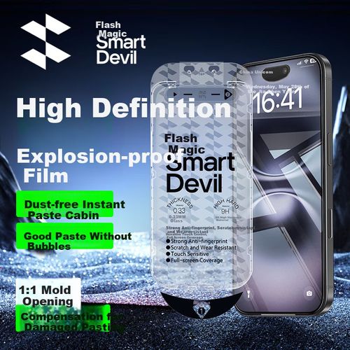 Protector de pantalla SmartDevil iPhone 16 Plus Vidrio templado Transparente