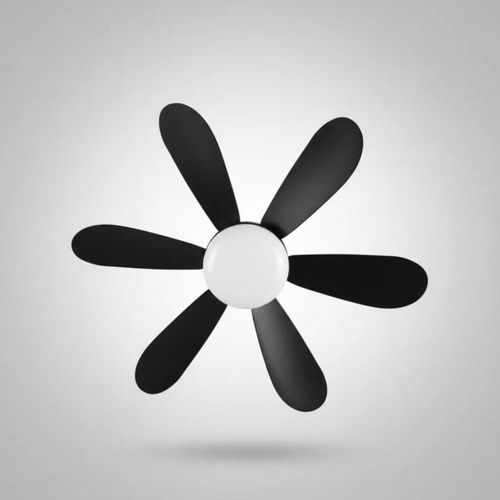 Ventilador Foco Led 6 Aspas E27 Con Control Remoto Cityluz 12.5 Cm Negro Plástico 6