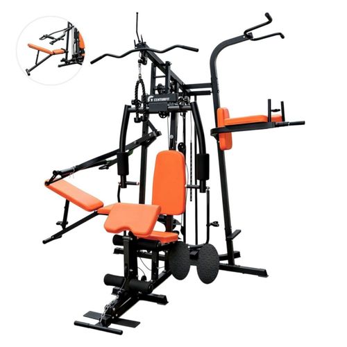 Gimnasio Multiestacion Centurfit Banco Multifuncional Dominadas Scott Gym Equipo Profesional Uso Rudo para Entrenamiento Completo Casa Fuerza Musculo