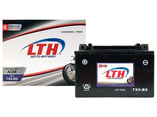 MOTOBATERIA DE GEL LTH 12V 8AMP 120CCA MODELO TX9-BS