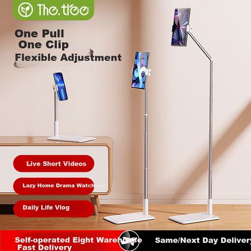 Soporte para teléfono y tablet THE TREE X8 Ajustable Blanco y Negro
