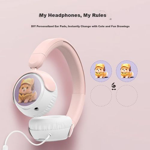 Audífonos PHILIPS TAK2000PK alámbricos rosa con micrófono overear para niños