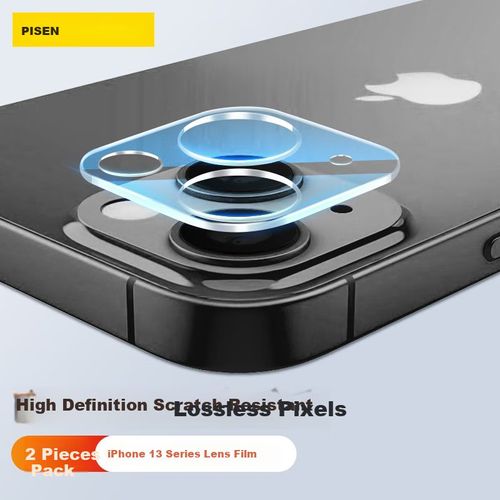 Mica para cámara Pisen iPhone 13/13 Mini Transparente 2 piezas