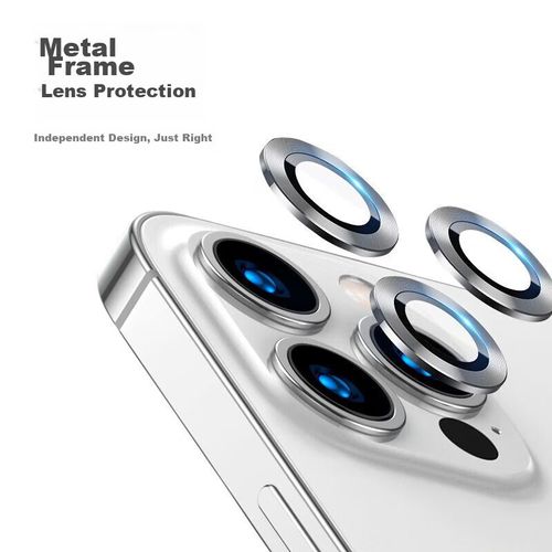 Mica para lente iPhone 14 Pro Max ESCASE Vidrio templado Plata