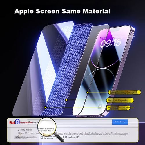 Vidrio templado Baseus iPhone 14 Pro Max 6.7" Transparente