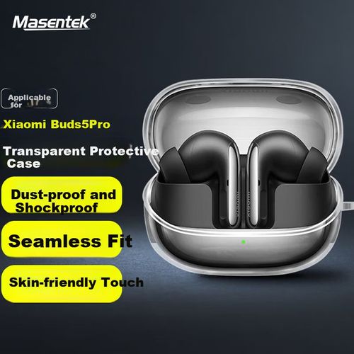 Funda para audífonos Masentek Xiaomi Buds 5 Pro TPU Transparente