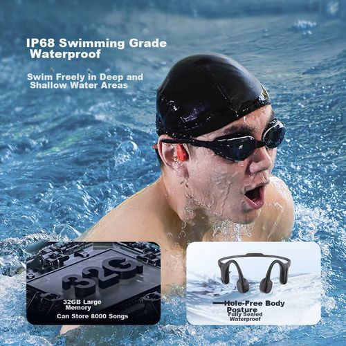 Audífonos MOJAWA RunPlus Conducción Ósea Silicona Naranja