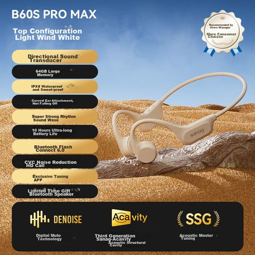 Audífonos Bluetooth SANAG Sena B60S ProMax Conducción Ósea Deportivos