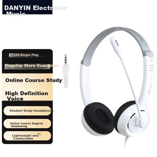 Audífonos DANYIN DT-326 para niños Blanco con micrófono conector 3.5 mm
