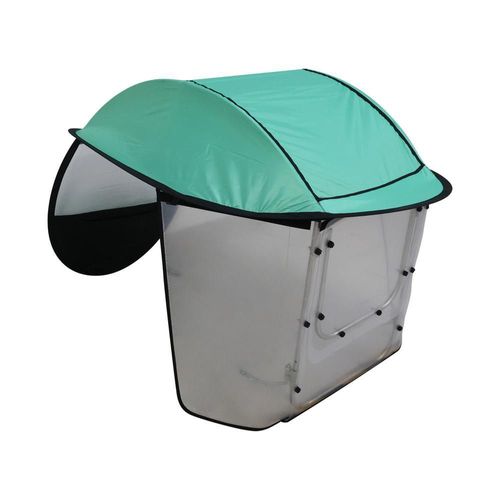 Toldo cubresol con parabrisas abatible verde motoneta