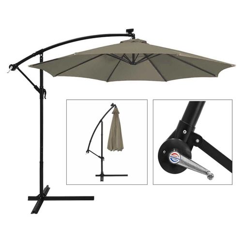 Sombrilla Jardin 3 Mts Inclinacion Sol Playa Lateral Exterior Beige