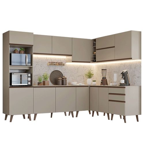 Cocina Integral Completa Modular Madesa Nice 465cm Crema