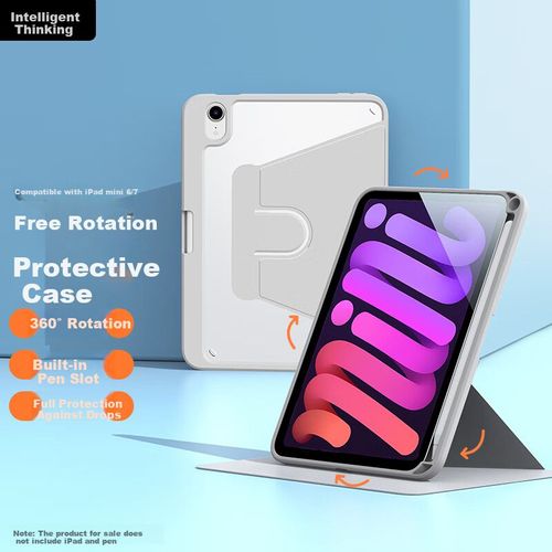 Funda para iPad Mini 7/6 Silicona Transparente Gris
