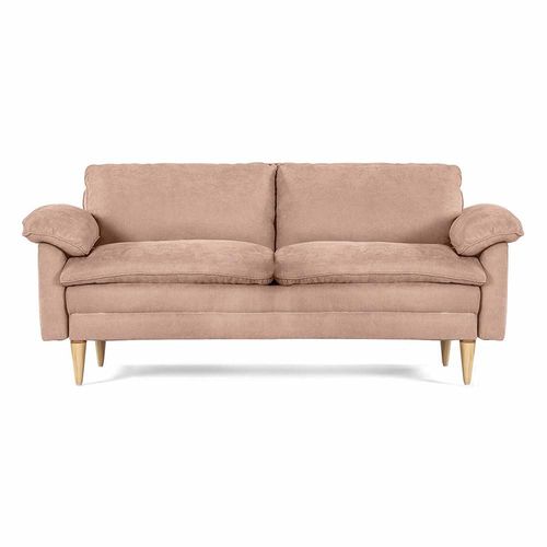 Sofá Cama Makora Milo Con Memory Foam Rosa Reclinable 3 Posiciones Recto Respaldo inclinado y Recostado Tela Velvet