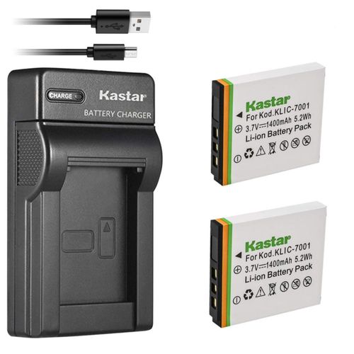 Cargador de batería Kastar para cámaras Kodak KLIC-7001 EasyShare