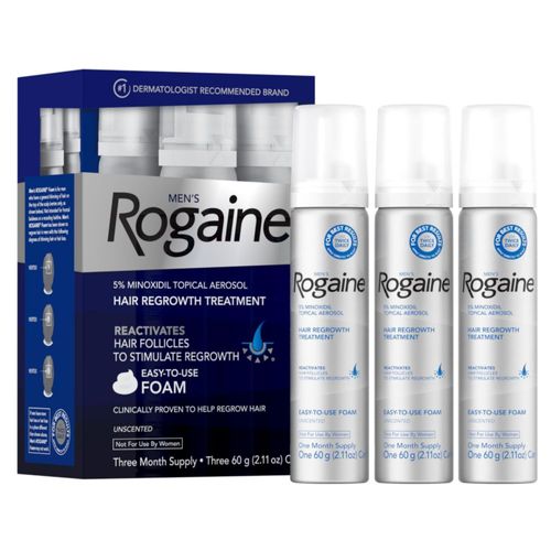 Espuma de tratamiento para el crecimiento del cabello Rogaine 5% Minoxidil Men