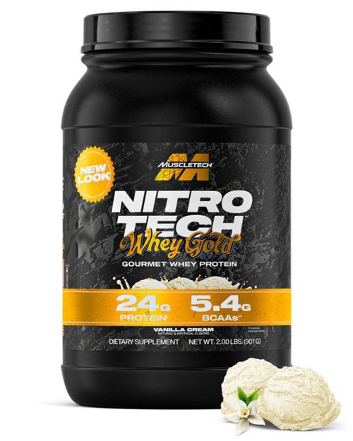 Proteína en polvo MuscleTech Nitro-Tech Whey Gold 907 g Vainilla