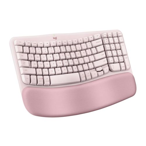 Teclado Logitech Wave Keys inalámbrico ergonómico Rose