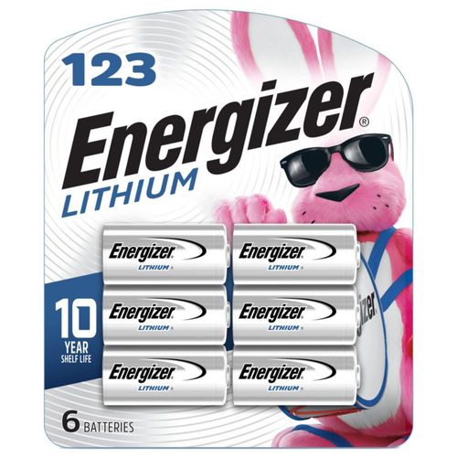 Batería Energizer 123 Lithium 3V paquete de 6 unidades para dispositivos fotográficos