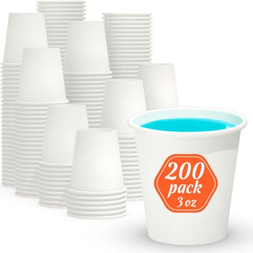 Vasos de café desechables Dealusy 200 x 90 ml enjuague bucal para baño