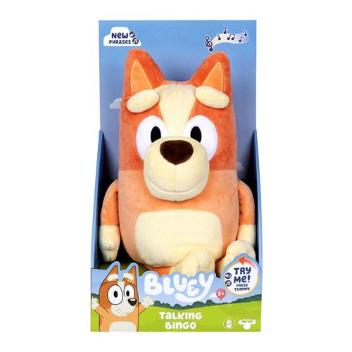 Juguete de peluche Bluey Sound Effects Talking Bingo 33 cm con 9 frases