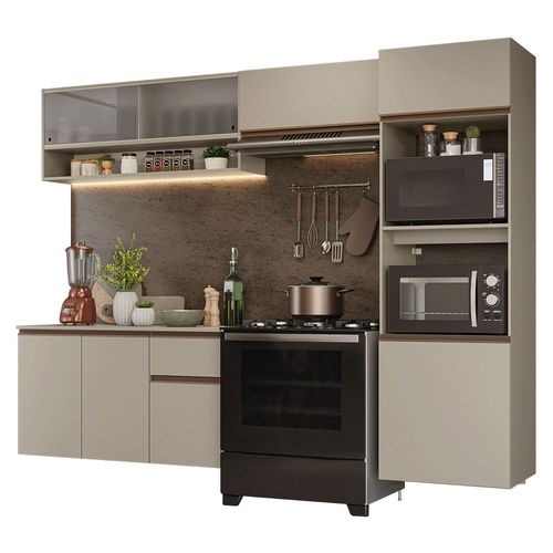 Cocina Integral Completa Modular Madesa Nice 260cm Crema 06