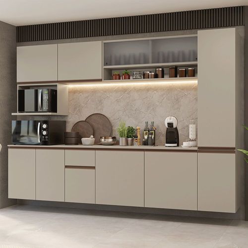 Cocina Integral Completa Modular Madesa Nice 280cm Crema 05