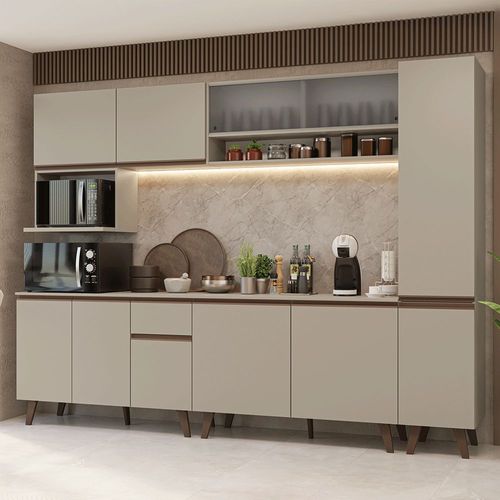Cocina Integral Completa Modular Madesa Nice 280cm Crema 01