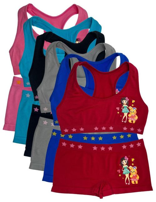 6 Sets de Top y Boxer para Niña 3366