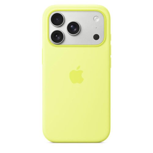 Funda Apple iPhone 17 Pro Silicon Magsafe Amarillo Neón