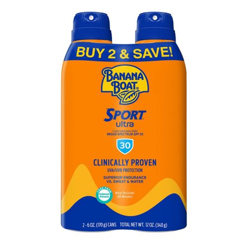 Protector solar Banana Boat Sport Ultra SPF 30 en aerosol 177 ml paquete doble