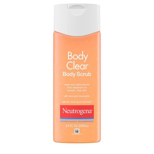 Exfoliante corporal Neutrogena Body Clear sin aceite para el acné 250 ml con ácido salicílico