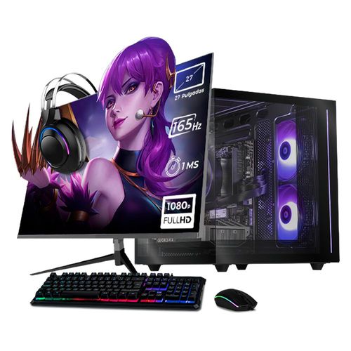 Xtreme pc rtx 5060 ryzen 7 32gb ssd 1tb monitor 27 black