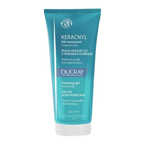 Ducray Keracnyl Gel limpiador para piel grasa 200 ml