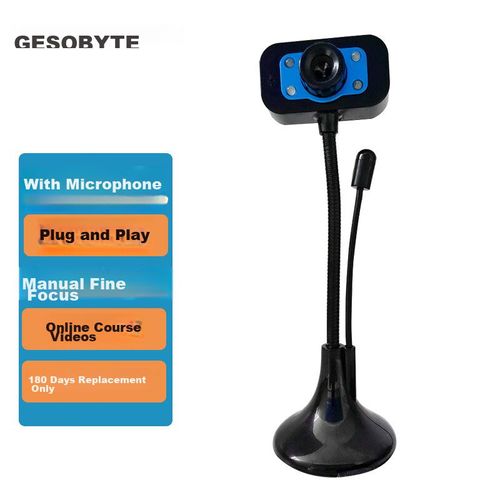 Cámara Web Gesobyte C110 Hd 480P Con Mic