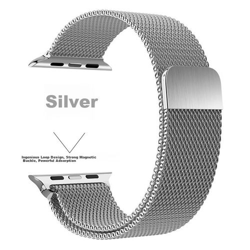 Correa para Apple Watch BWNK Milanesa Acero Inoxidable Plata