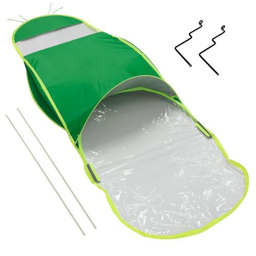 Toldo cubresol azul motoneta verde