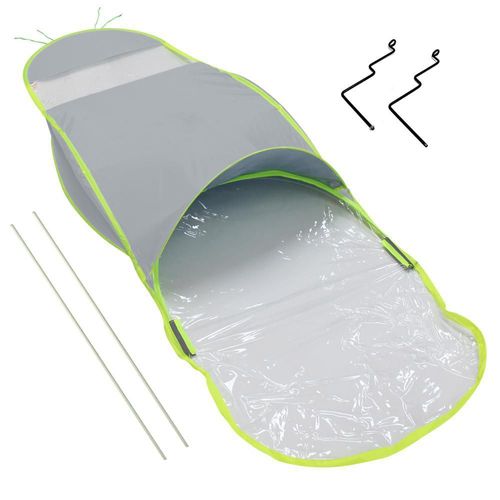 Toldo cubresol azul motoneta gris