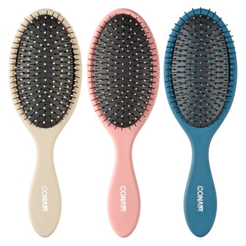 Set de cepillos desenredantes Conair paquete de 3 unidades para cabello húmedo o seco