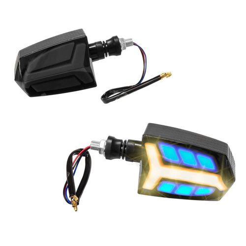 Direccionales focos led azul/amar moto universal kinlley