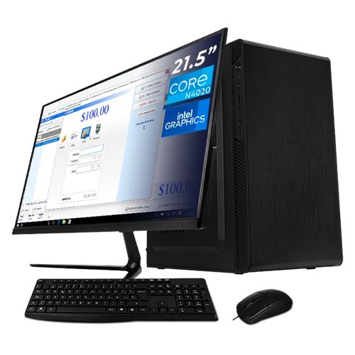 Xtreme pc celeron n4020 8gb ssd 250gb monitor 21.5 black