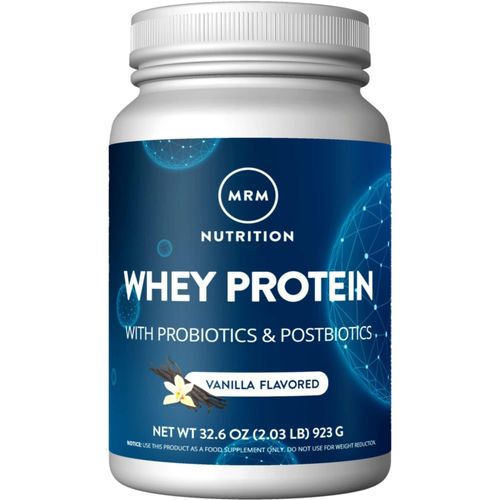 Whey Protein MRM Nutrition con sabor a vainilla 18 g de proteína 33 raciones