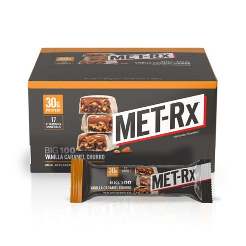 Barras de proteína MET-Rx Big 100 Colossal Vanilla Caramel Churro