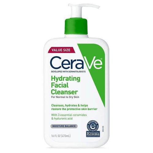 Limpiador facial CeraVe Hydrating 473 ml con ácido hialurónico