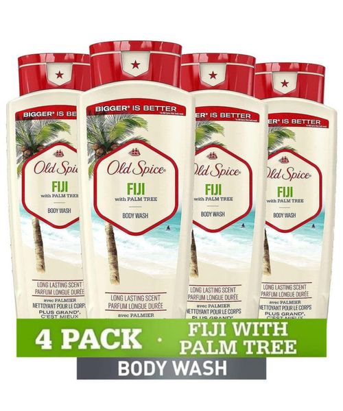 Gel de baño Old Spice 24/7 Shower Fresh Fiji con aroma a 532 ml x4